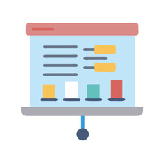 Aufkleber - Presentation screen displaying data analytics and chart information