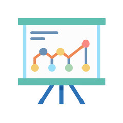 Poster - Colorful Chart on Presentation Board Showing Growth and Progress