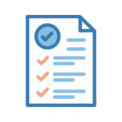 Poster - Icon of checklist document showing items checked off