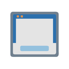 Poster - Simple browser window graphic on black background for web design