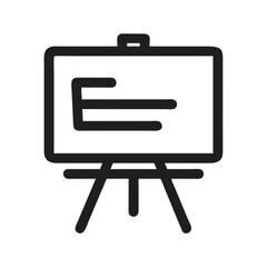 Aufkleber - Dark presentation board drawing on tripod in flat design