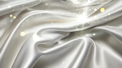 Poster - Elegant shimmering fabric swirls and dances in soft light creating a dreamy atmosphere of luxury and beauty Generative AI