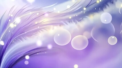 Poster - Delicate winter landscape with ethereal snowflakes dancing in a soft pastel sky during a tranquil twilight moment Generative AI