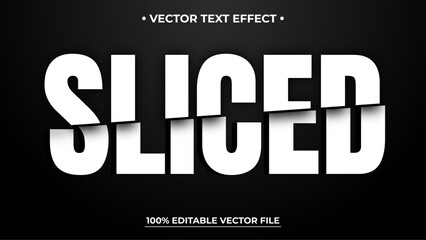 Poster - Editable text effect - Sliced text effect