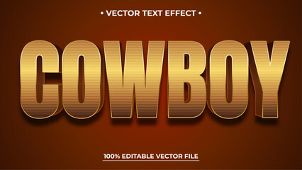 Poster - Editable 3d vintage cowboy text effect Classic font style