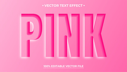 Poster - Text Effect Engraved Pink Leather Editable Text Effect