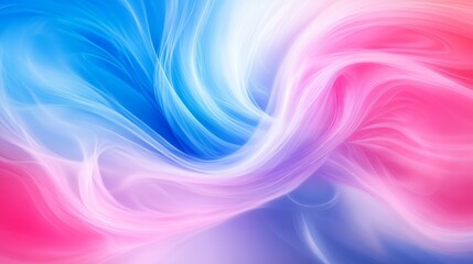 Poster - Abstract Pink Blue Swirling Design Elegant Soft Pastel Flowing Background Texture Digital Art Graphic Wallpaper Modern Artistic Smooth Wave Light     