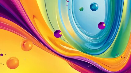 Fototapete - Vibrant swirls and colors dancing together create an imaginative world of abstract beauty and creativity Generative AI