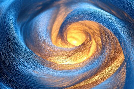 Swirling glow ripple, mist thread in the background