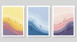 © msgamer - Pastel Wave Triptych AI Generated