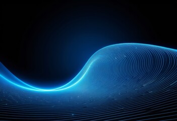 Wall Mural - Close-up of blue waves on black background