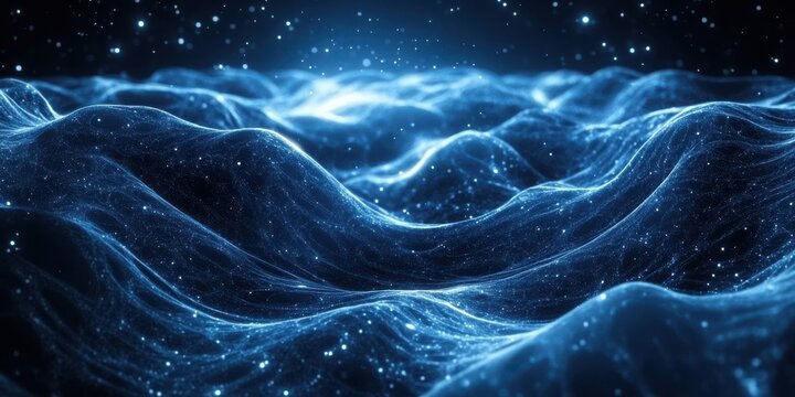 Background shows dreamy motion, glowing ripple's twist