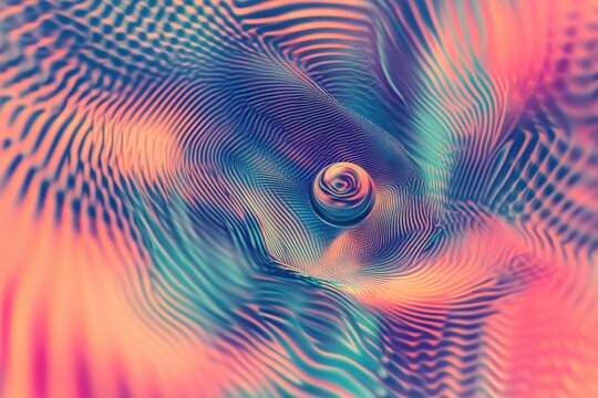 holographic drop spin, chromatic ripple, background