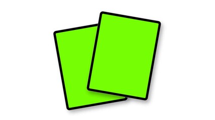 Fototapete - Tablet Mockups Animations Set For Web Presentations. Tablet Computer With Green Screen, Isolated On White Background