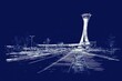 © Photock Agency - Futuristic Airport Architecture with Control Tower and Runway Design