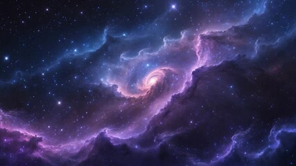 Poster - space galaxy animation: an abstract illustration of light, clouds, and stars
