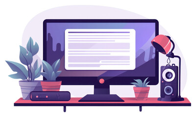 Canvas Print - png video tutorial computer screen desk.
