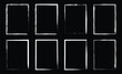 © GHDcreativedesigner - Set of  grunge rectangle frames icon.  grunge round shapes. Brush strokes frames elements, frames for design. vector illustration.
