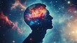 © Moonsterkat - Silhouette of a person with a universe inside their head.