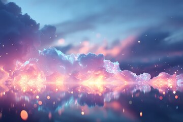 Wall Mural - Colorful Sky Reflections in Calm Water