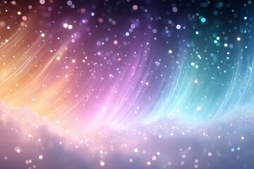 Wall Mural - Abstract Background With Glowing Particles And Shimmering Lights