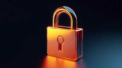 Poster - Digital lock design modern technology showcase 3d render studio environment close-up view security concept