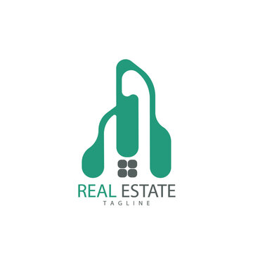 Real Estate Vector Logo Design And logo icon vector design. Rent, sale of real estate vector logo, real estate auction. Vector building logo.