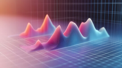 Poster - Business analysis data visualization digital workspace graphic design abstract environment aesthetic perspective modern concept