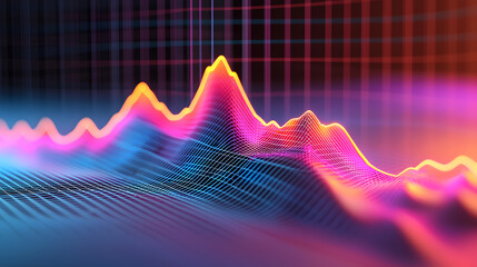 Poster - Dynamic business analytics visualization corporate office digital art modern workspace aerial view data insights