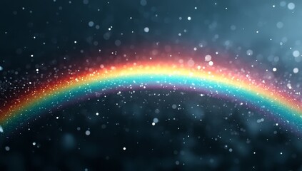 Wall Mural - Colorful Spectrum With Sparkling Effects On A Dark Background
