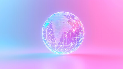Poster - Global connectivity visualization digital realm high-resolution graphic futuristic environment abstract perspective