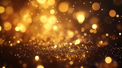 Poster - A luxurious golden light texture with shimmering highlights and soft glowing particles