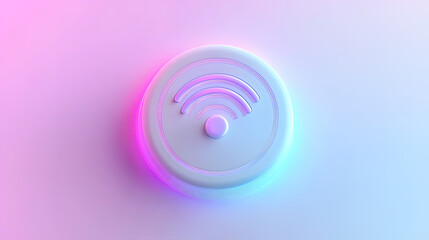 Poster - Wireless signal visualization technology digital art futuristic environment close-up view high-resolution concept for connectivity