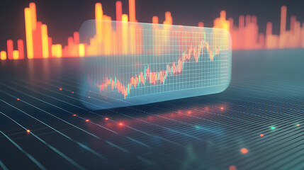 Poster - Crypto trading chart analysis financial market digital art abstract environment high-tech viewpoint data visualization concept