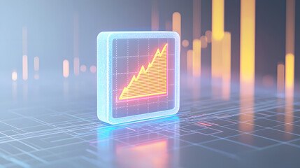 Poster - Dynamic crypto trading chart digital market ui illustration virtual environment futuristic perspective investment growth concept