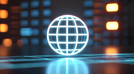 Poster - Global connectivity concept digital illustration abstract environment modern technology futuristic viewpoint