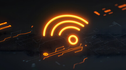Poster - Wireless signal illustration digital design ui graphics futuristic environment close-up view technology concept