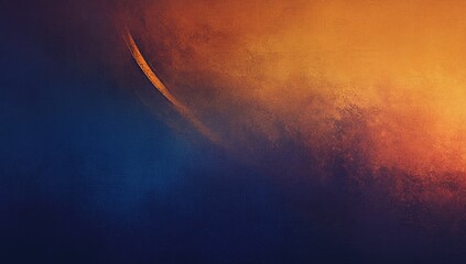 Aufkleber - Abstract celestial scene, vibrant color gradients, a subtle crescent shape, hazy atmosphere