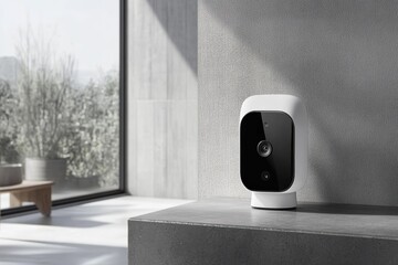 Poster - CCTV security camera placed in a modern setting for surveillance and safety monitoring