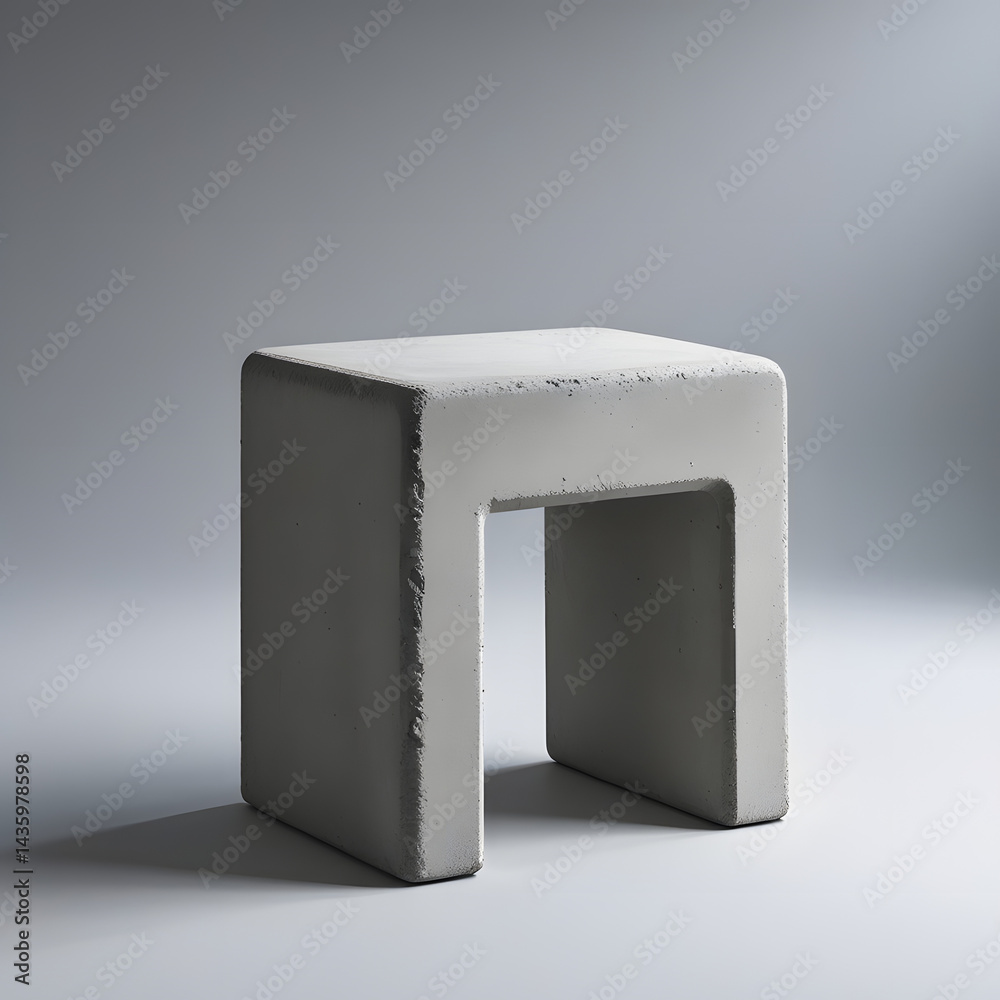 Minimalist Concrete Stool: A modern and minimalist concrete stool ...