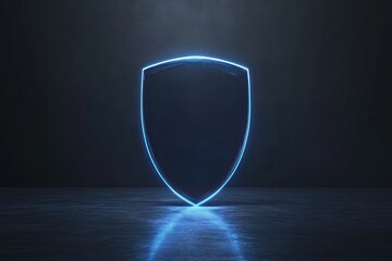 Poster - Graphic design featuring a glowing shield symbolizing security concepts