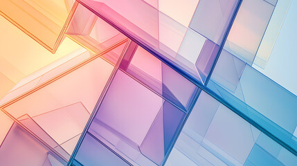 Poster - Abstract geometric pattern with tech vibe digital art high-resolution futuristic design vibrant colors