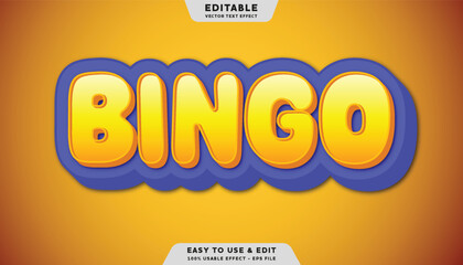 Poster - bingo editable text effect template