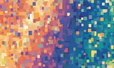 Poster - Colorful Abstract Pixelated Mosaic Pattern Background for Graphic Design Projects