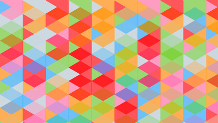 Aufkleber - Abstract colorful seamless geometric pattern polygon mosaic vector background illustration. Modern geometric abstract seamless pattern vector background. Colorful trendy low poly background design.