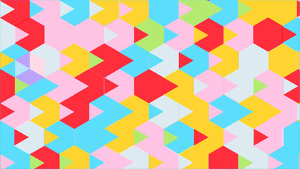 Aufkleber - Abstract colorful seamless geometric pattern polygon mosaic vector background illustration. Modern geometric abstract seamless pattern vector background. Colorful trendy low poly background design.