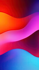 Poster - Vibrant waves of color create abstract patterns in a modern digital art design