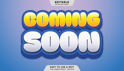 Poster - coming soon editable text effect template