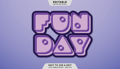 Poster - fun day editable text effect template