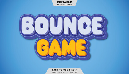 Poster - bounce game editable text effect template